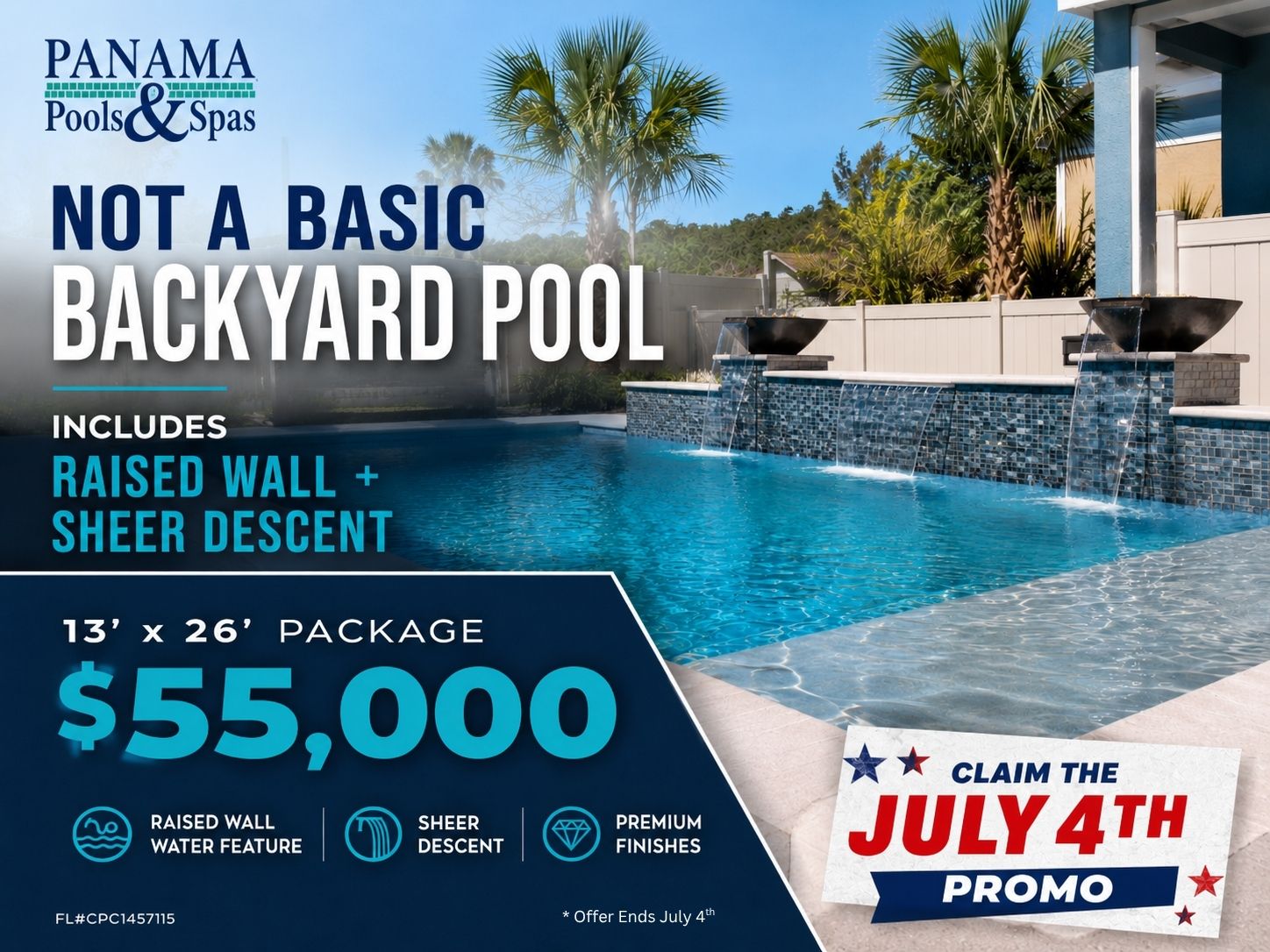 July 4th Swimming pool offer for $55000